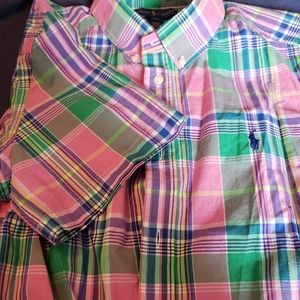 2 for $25 Plaid teen short sleeve shirt